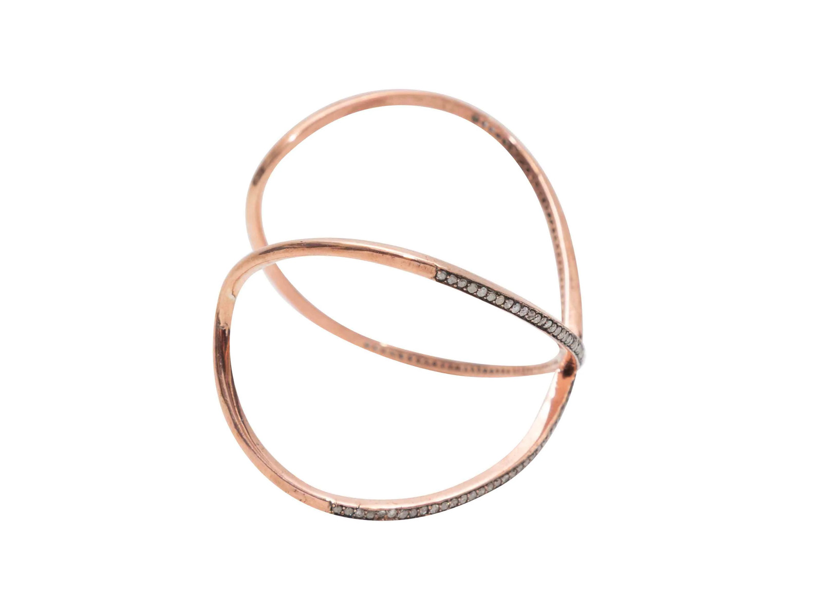 Rose Gold Jennifer Miller Pave Diamond Cuff Bracelet