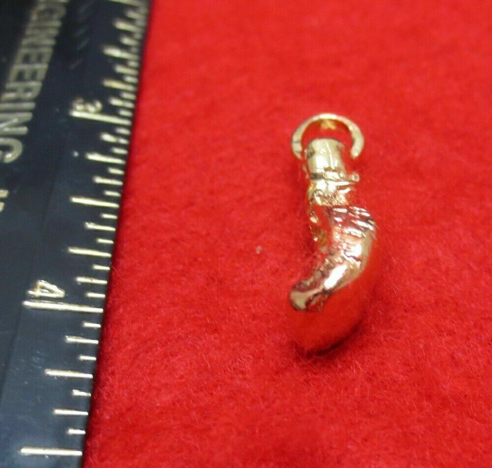 14 KT GOLD EP BOXING GLOVE CHARM PENDANT SPORTS WITH A 16″ ROPE CHAIN-2262