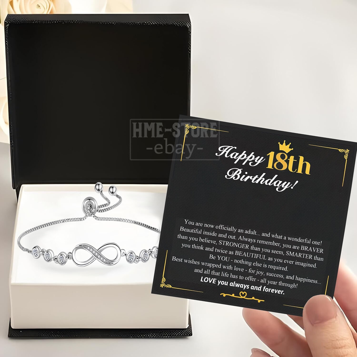 18th Birthday Infinity Bracelet for 18 Years Old Girl Love Gifts for Daughter