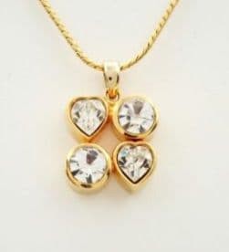 Yves Saint Laurent Necklace Crystal Rhinestone Gold Logo Plate Length: 17.3 in.