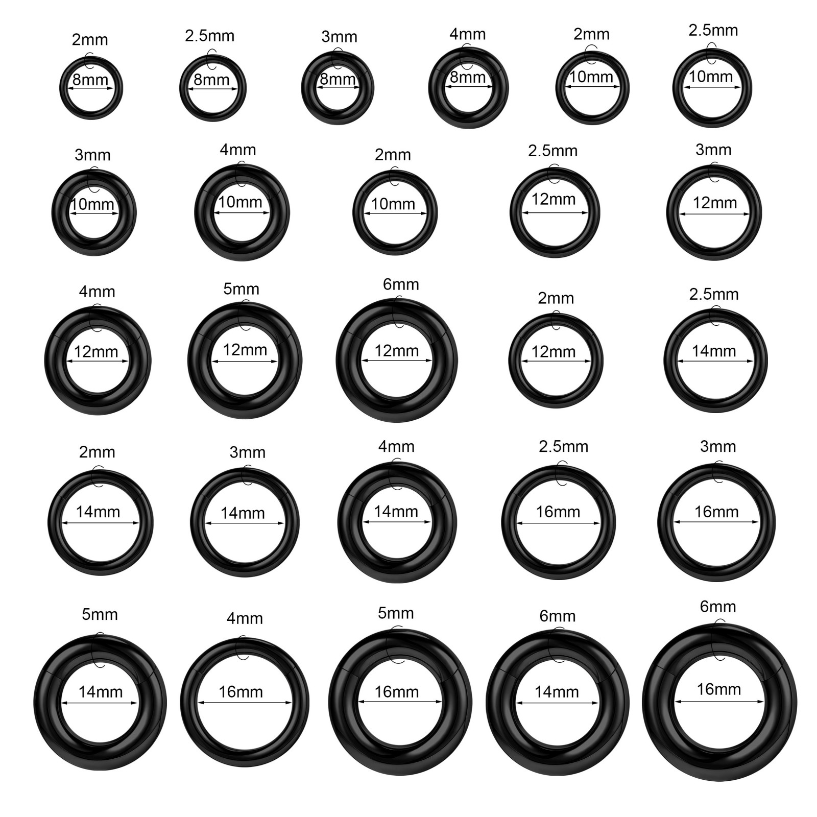 1 Pc Surgical Steel Punk Large Gauge Earrings Nose Septum Ring Piercing Jewelry