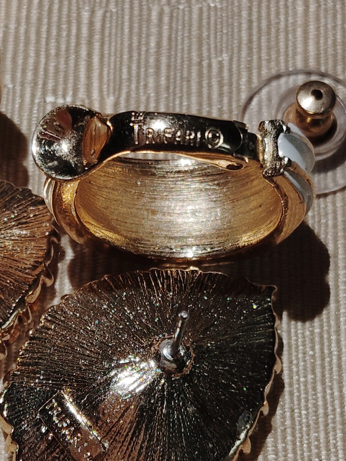 Vintage Crown Trifari Bracelet Earrings/ Trifari Brooch Pig Pin