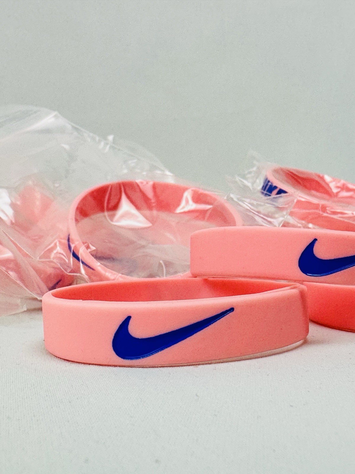 100 Pcs of Nike Silicone Wristband Bracelets Mixed Colors/pick Colors You Want