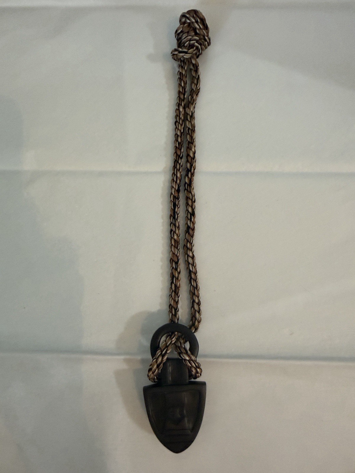 Dominique Aurientis Exotic Wood Rope Pendant Necklace