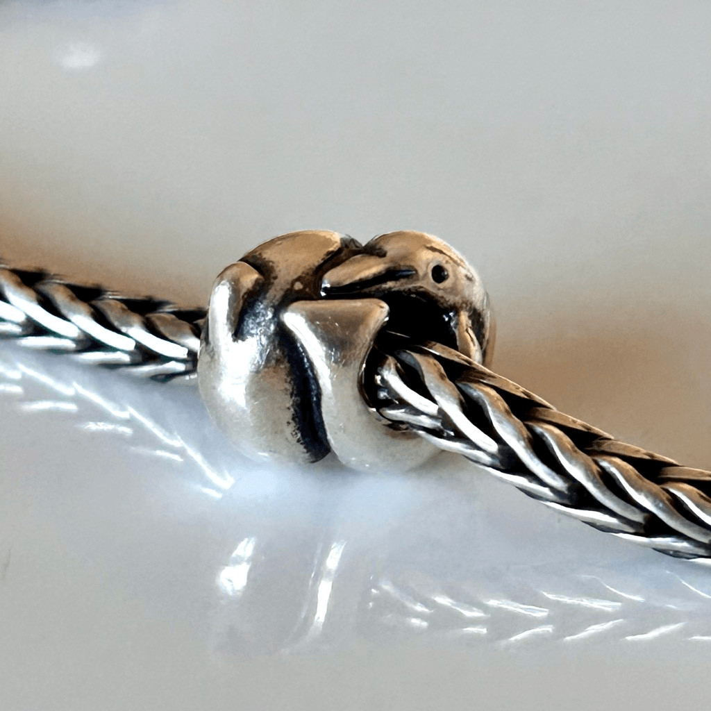 TROLLBEADS Dolphins Silver Bead LAA 925S Retired, Preloved Very Good