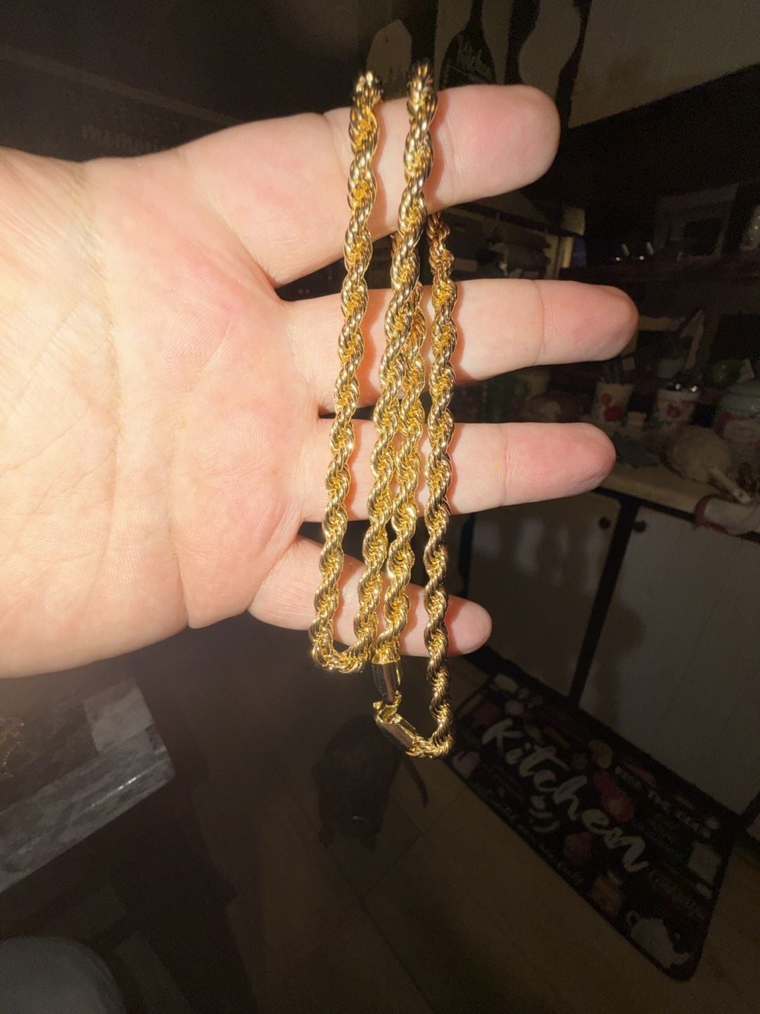 14K Gold filled Classic Rope Chain Necklace 22 inch excellent shine