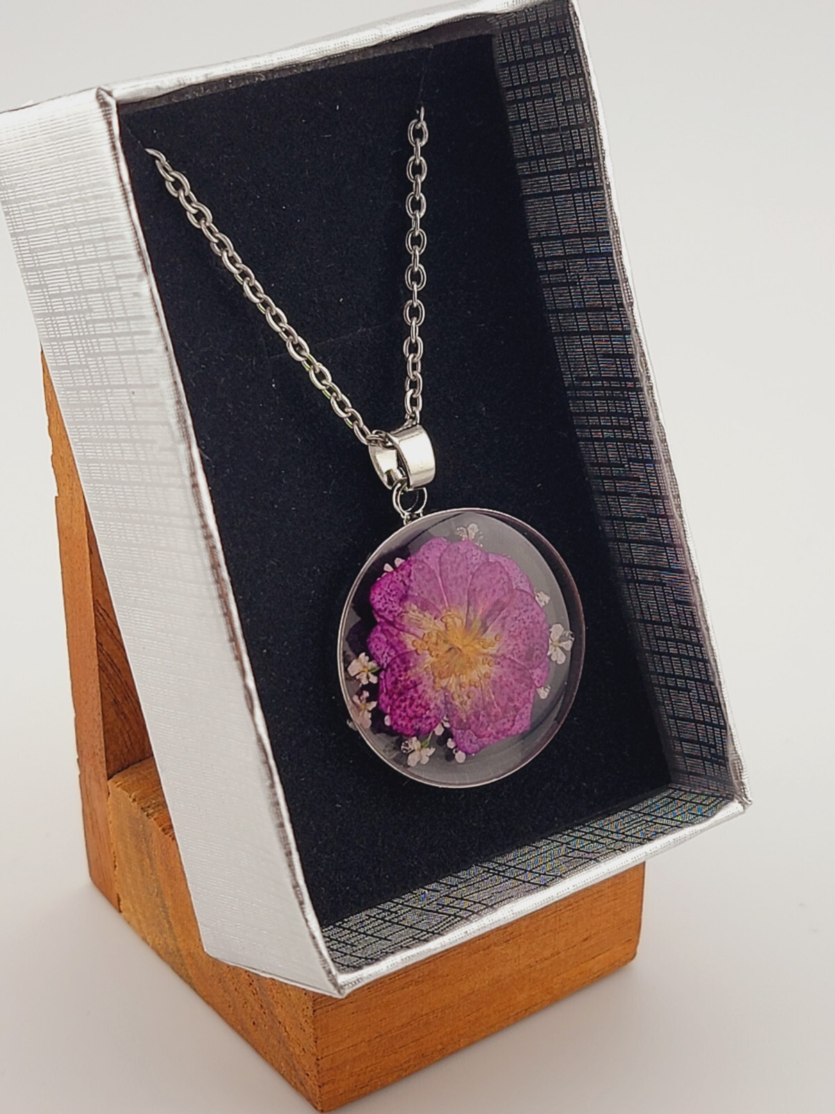 2024 New Arrival Necklace With charms Real RoseNecklace Purple Rose Jewelry…
