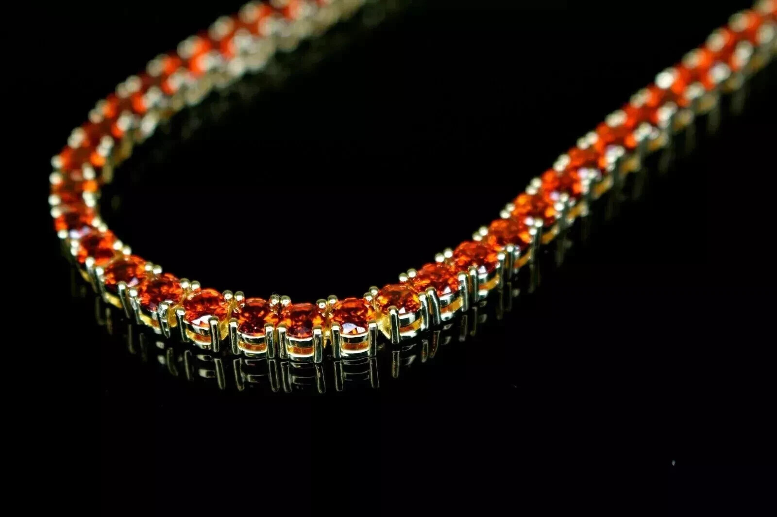 4mm True RED Tennis Chain Necklace 25ctw All Lengths Available Gold