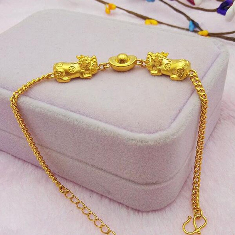 Brave set 22K 23K 24K Thai Baht Gold Filled Yellow GP Necklace