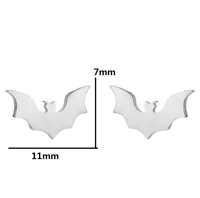 2pairs stainless steel Halloween Bat earrings, 4 colors Wholesale FJS103-388