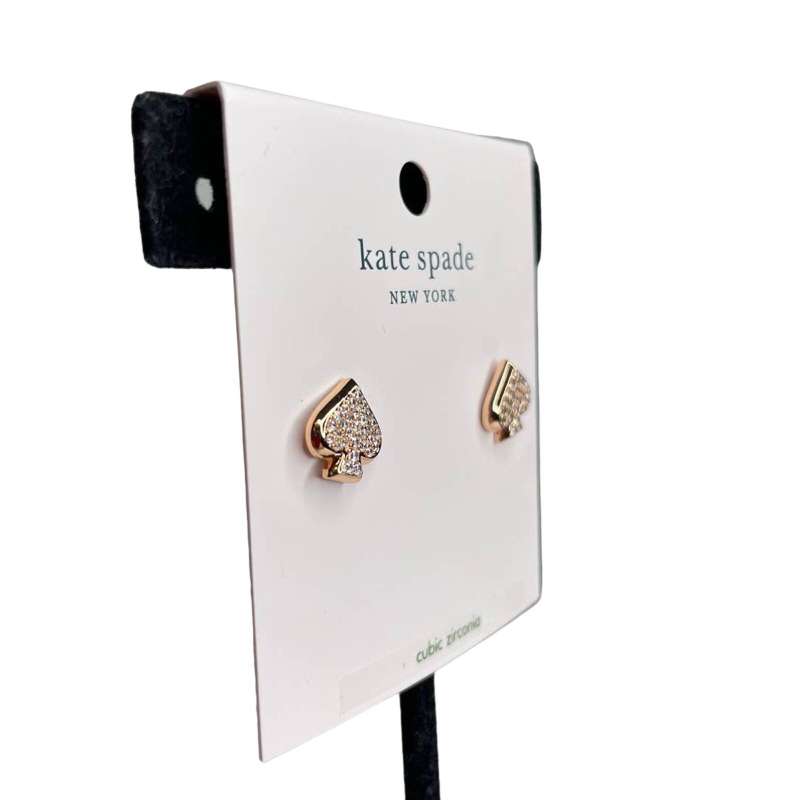 Kate Spade Rose Gold Everyday Spade Pave Stud Earrings