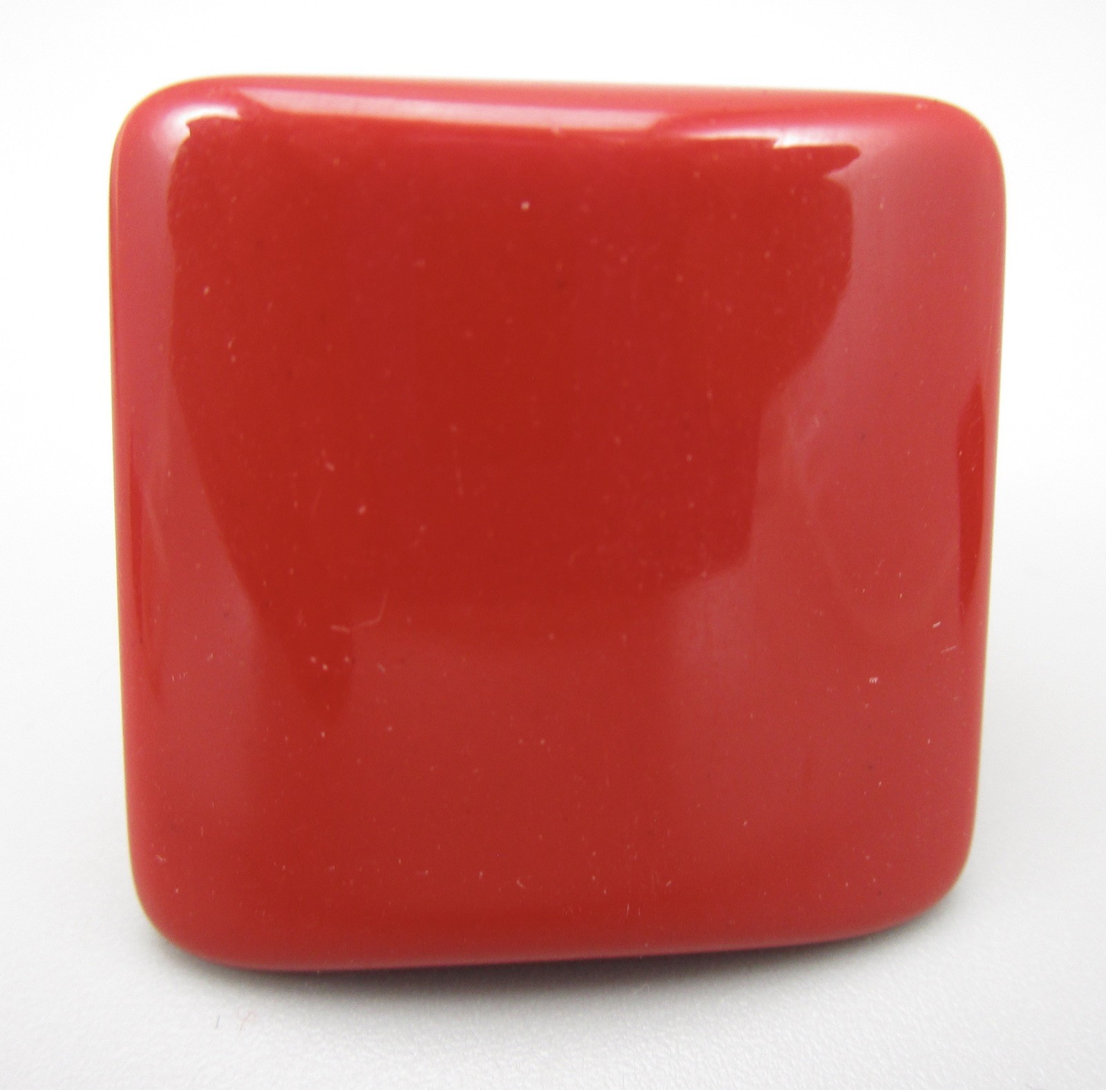 BOLD MARION GODART RED SQUARE STATEMENT RING – FRANCE – SZ 9
