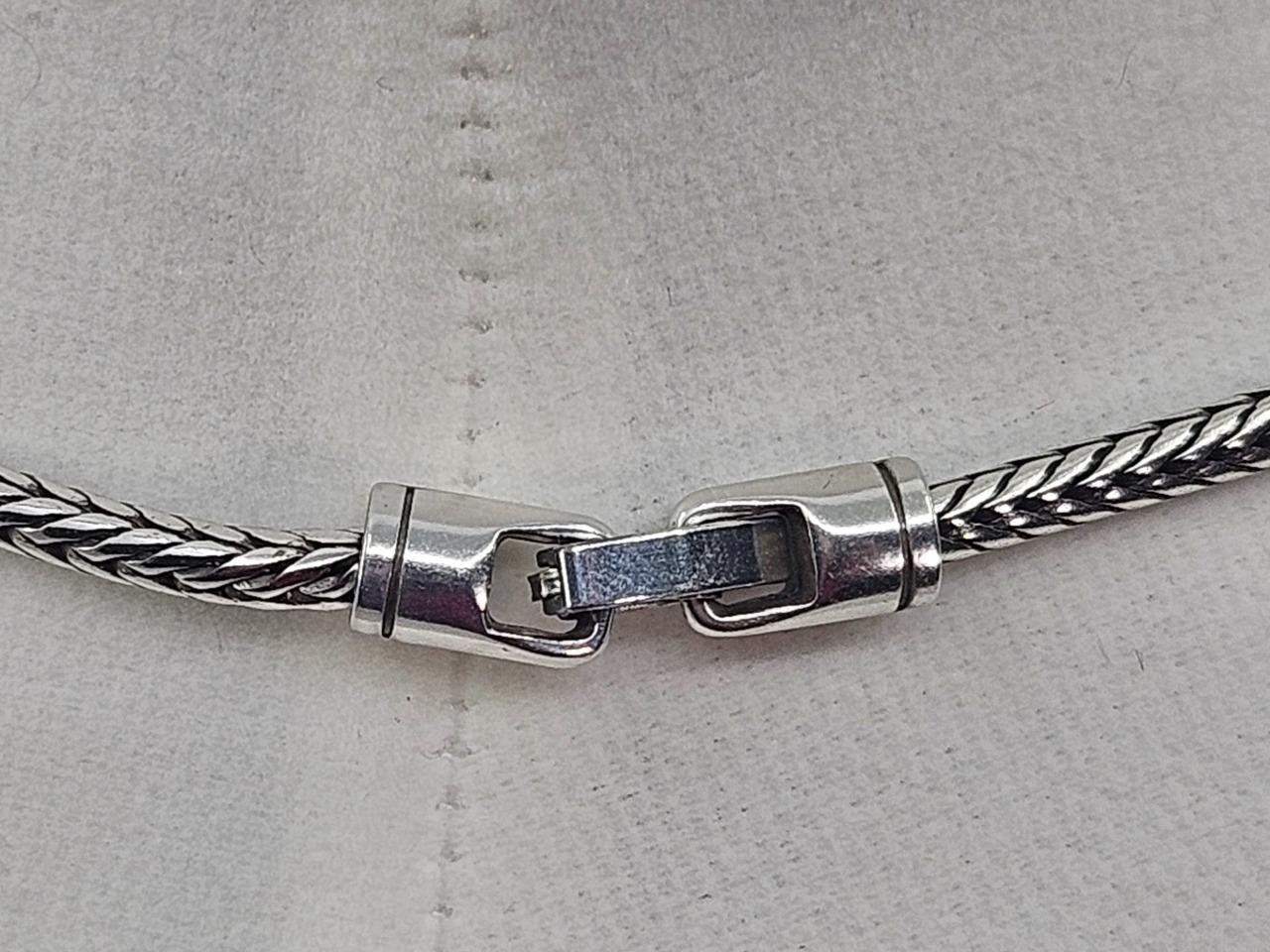 Brighton Eliza Silver Heart Slide Bolo Lariat Necklace #597 Wheat Chain Retired