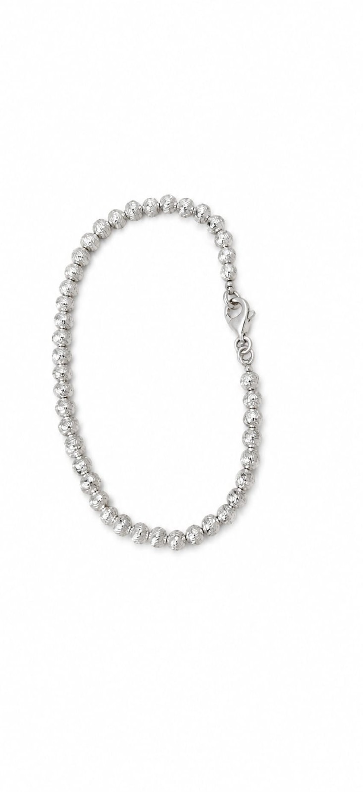 Silver 925 Bracelet Ball Chain Everyday Fashion Elegant Vintage Style Gift