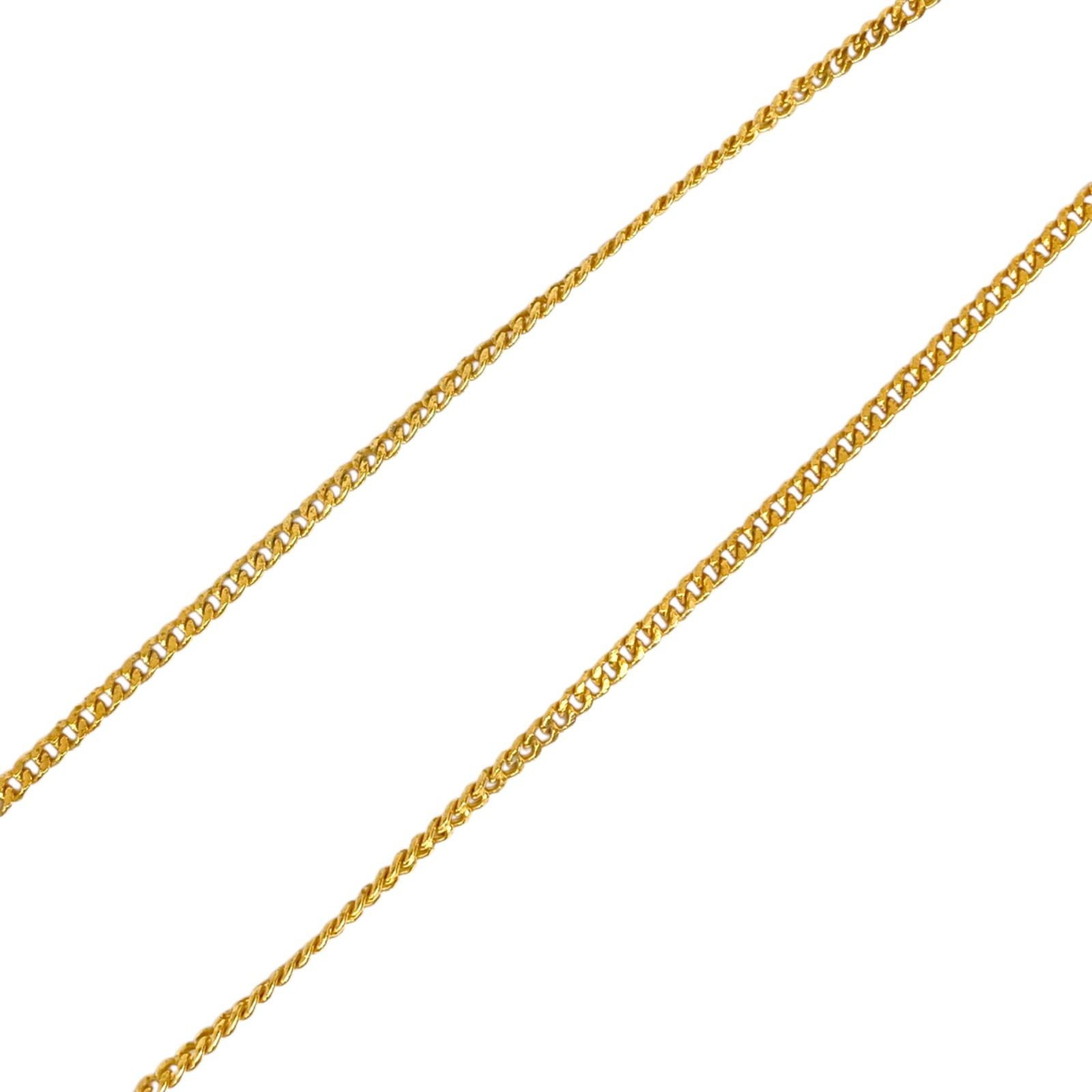 Christian Dior Necklace Gold 17.8in Adjustable 0.4in Top 0.4×0.4×0.1in