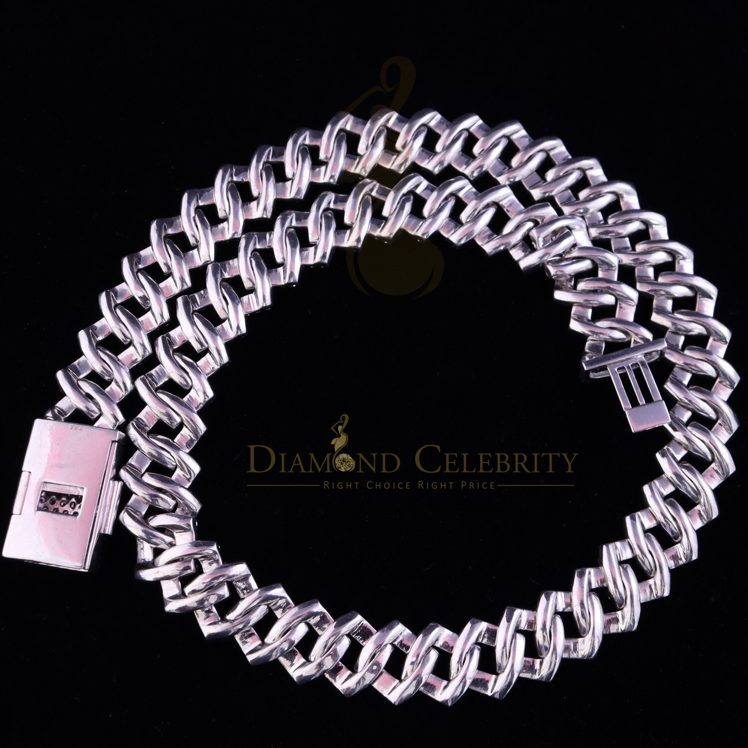 925 Silver 40ct Moissanite White Men’s Cuban Necklace SZ 20inch & 16mm Width
