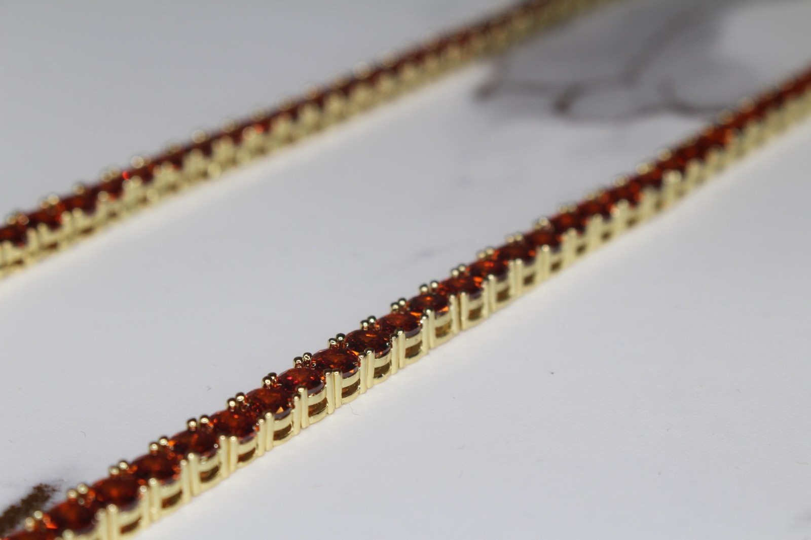 4mm True RED Tennis Chain Necklace 25ctw All Lengths Available Gold