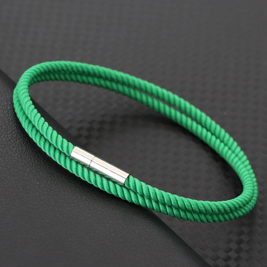 Braided Rope Bracelet Women Red Thread Adjustable Round Layered Outdoor Jewelry