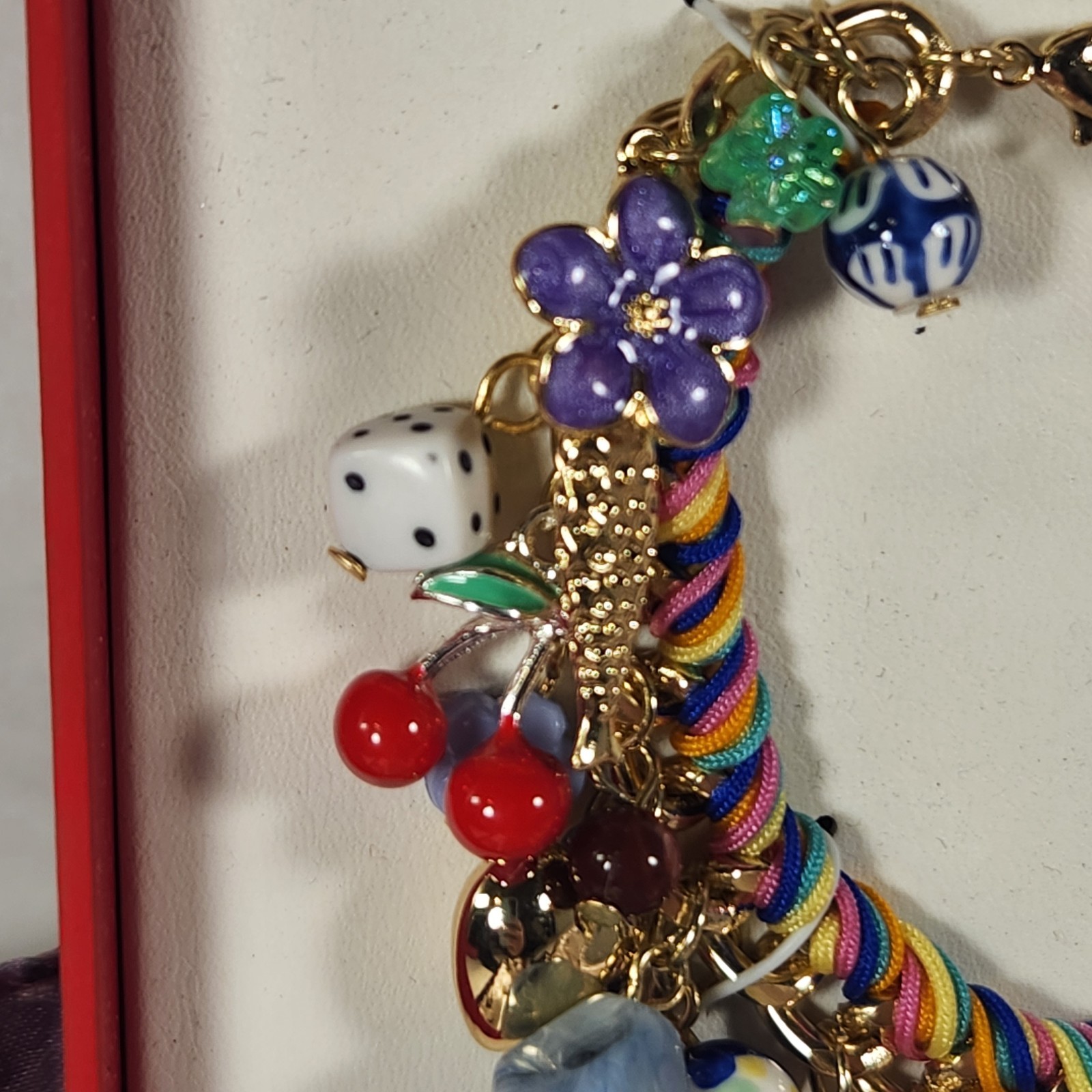 Atterri Bracelet Woman Owned Charm Multi Color Tik Tok Viral Gold Tone