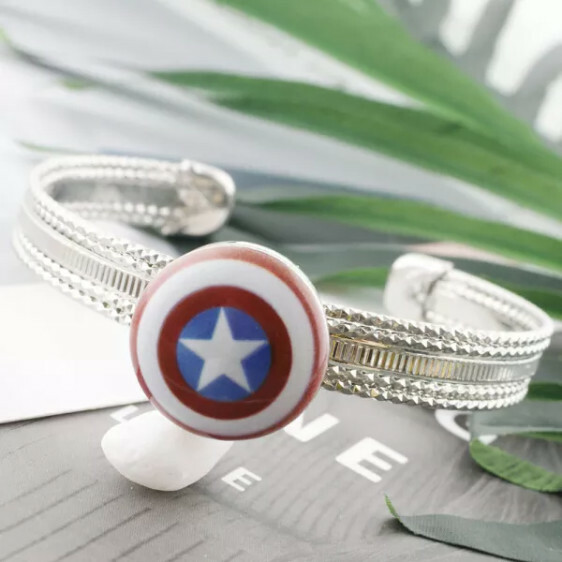 Snap Jewelry Captain America Enamel 18-20mm Fits Ginger Style Charms Accessories