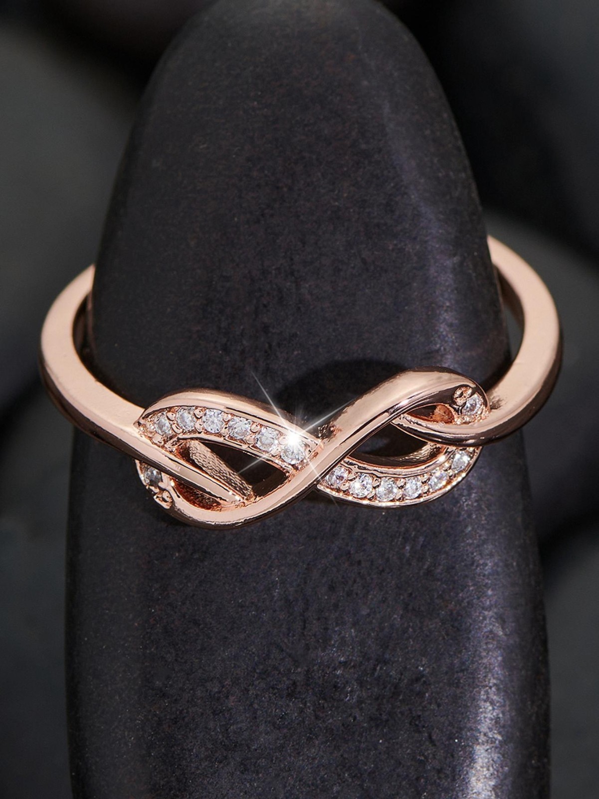 Infinity CZ Ring Forever Endless Love Eight Shape Band Ring Women Jewelry Gift