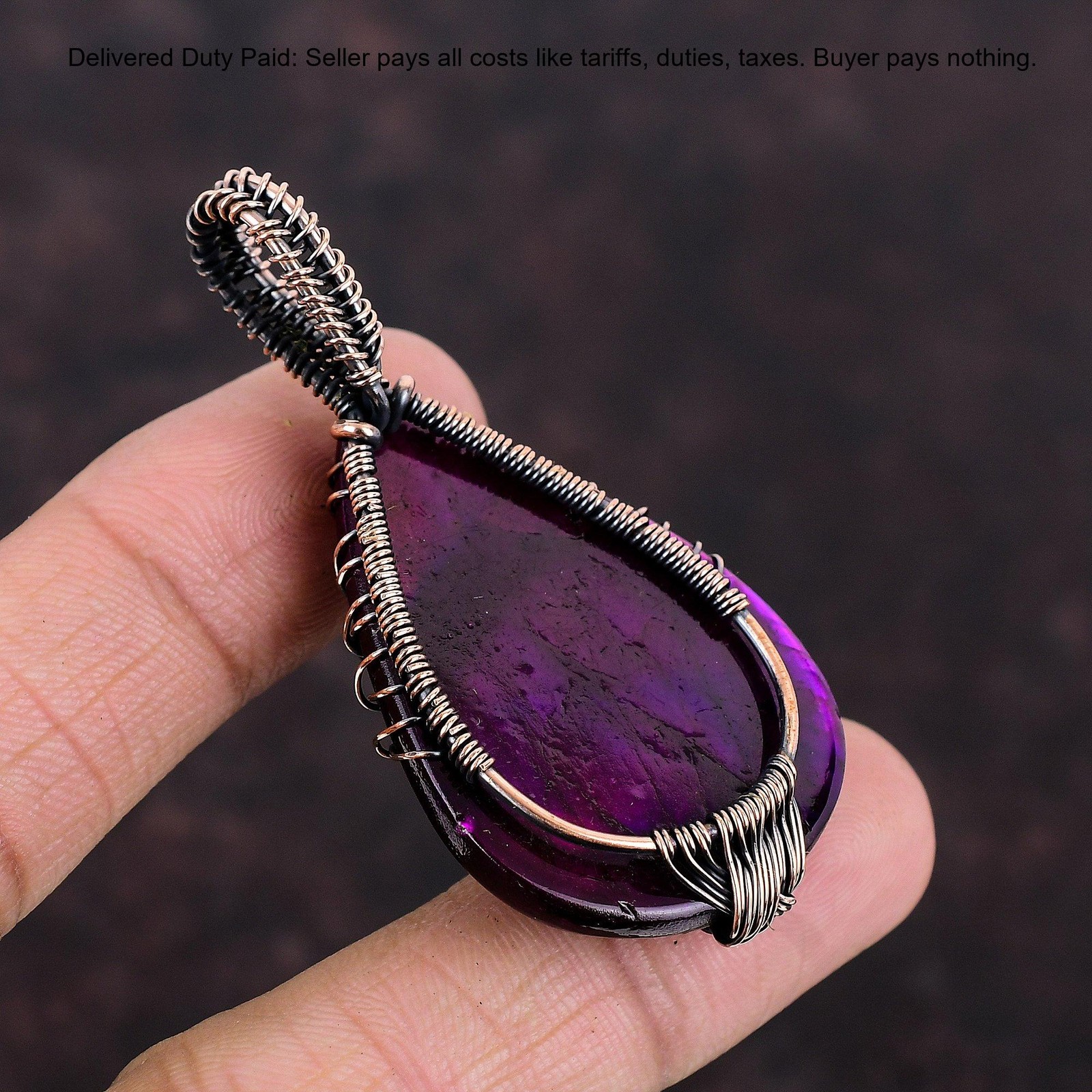 Natural Pink Fire Labradorite Christmas Tree Of Life Wife Pendant Jewelry Copper