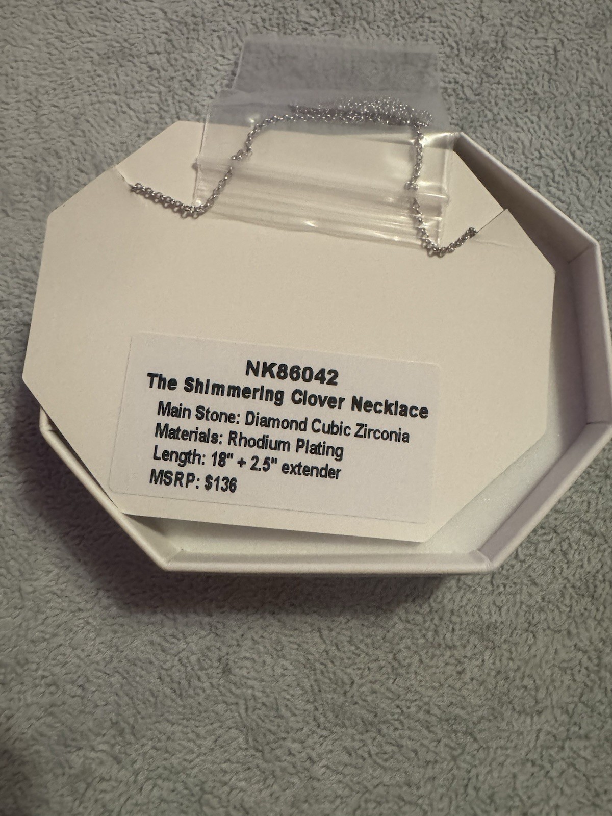 Bomb Party New OG Necklace” The Shimmering Clover necklace” Diamond CZ