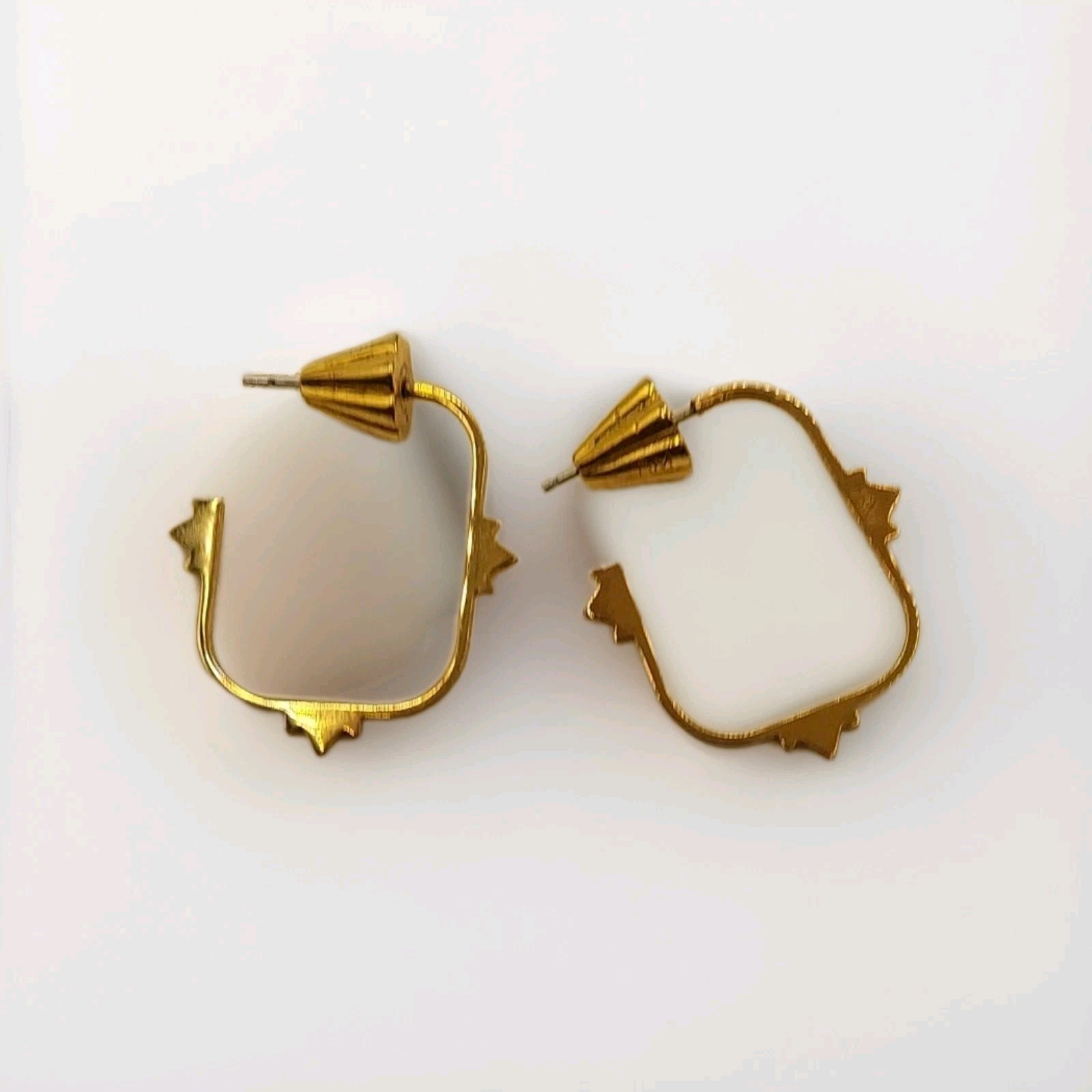 Rebecca Minkoff Gold Tone Hoop Earrings With Branded Bag