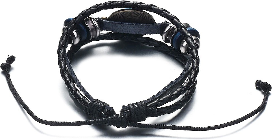 Playstation (Bracelet) video gaming, gamer black rope bangle w/ charm, PS4, PS2