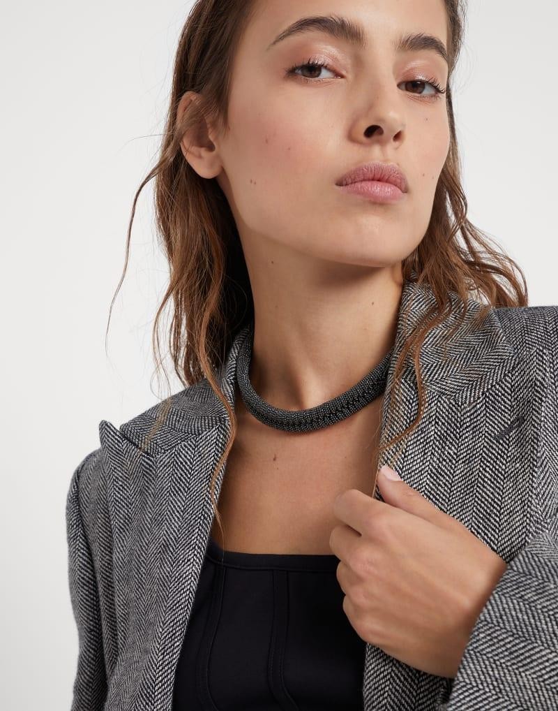 BRUNELLO CUCINELLI WOMEN’S BLACK BEADED CHOKER NECKLACE MSRP $1900