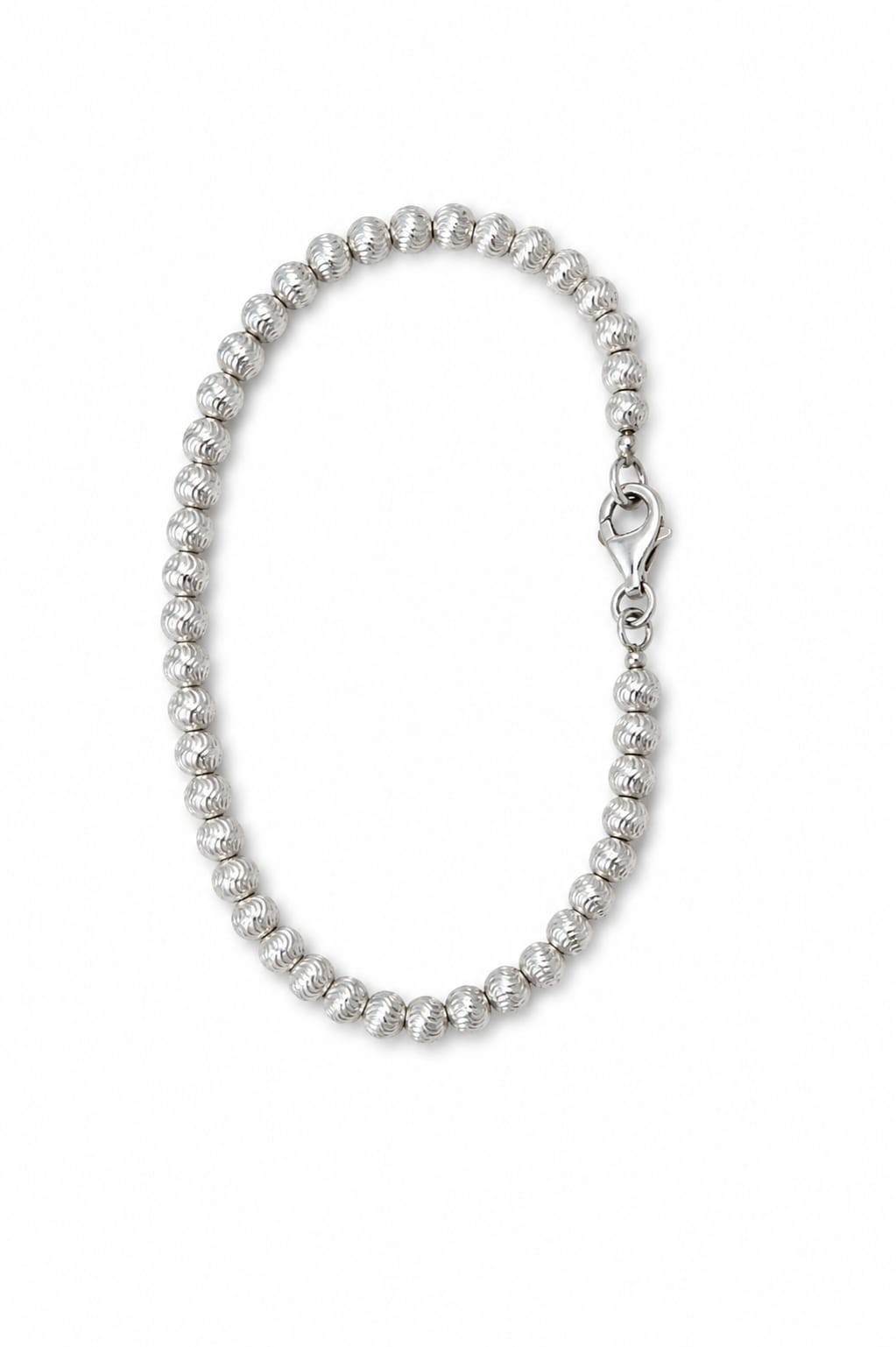 Silver 925 Bracelet Ball Chain Everyday Fashion Elegant Vintage Style Gift