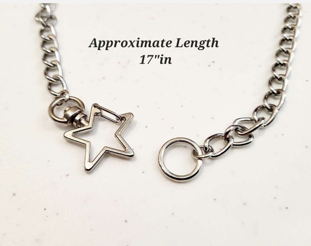 Star Choker Necklace Moon Face Barbed Wire Celestial Gothic Punk Rock Earrings