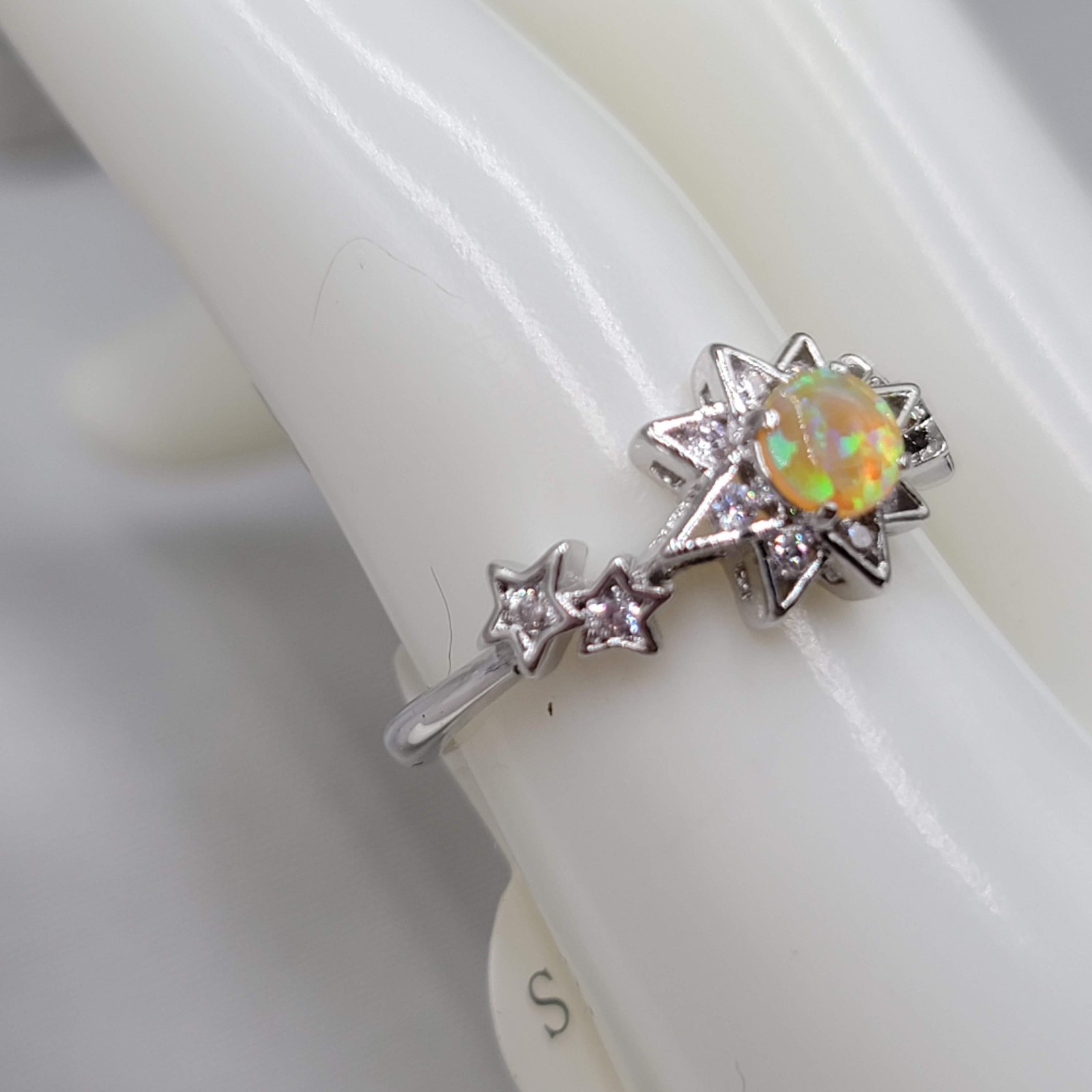 Star Shape Multicolor Yellow Fragrant Jewels Ring Cocktail Size 9.25
