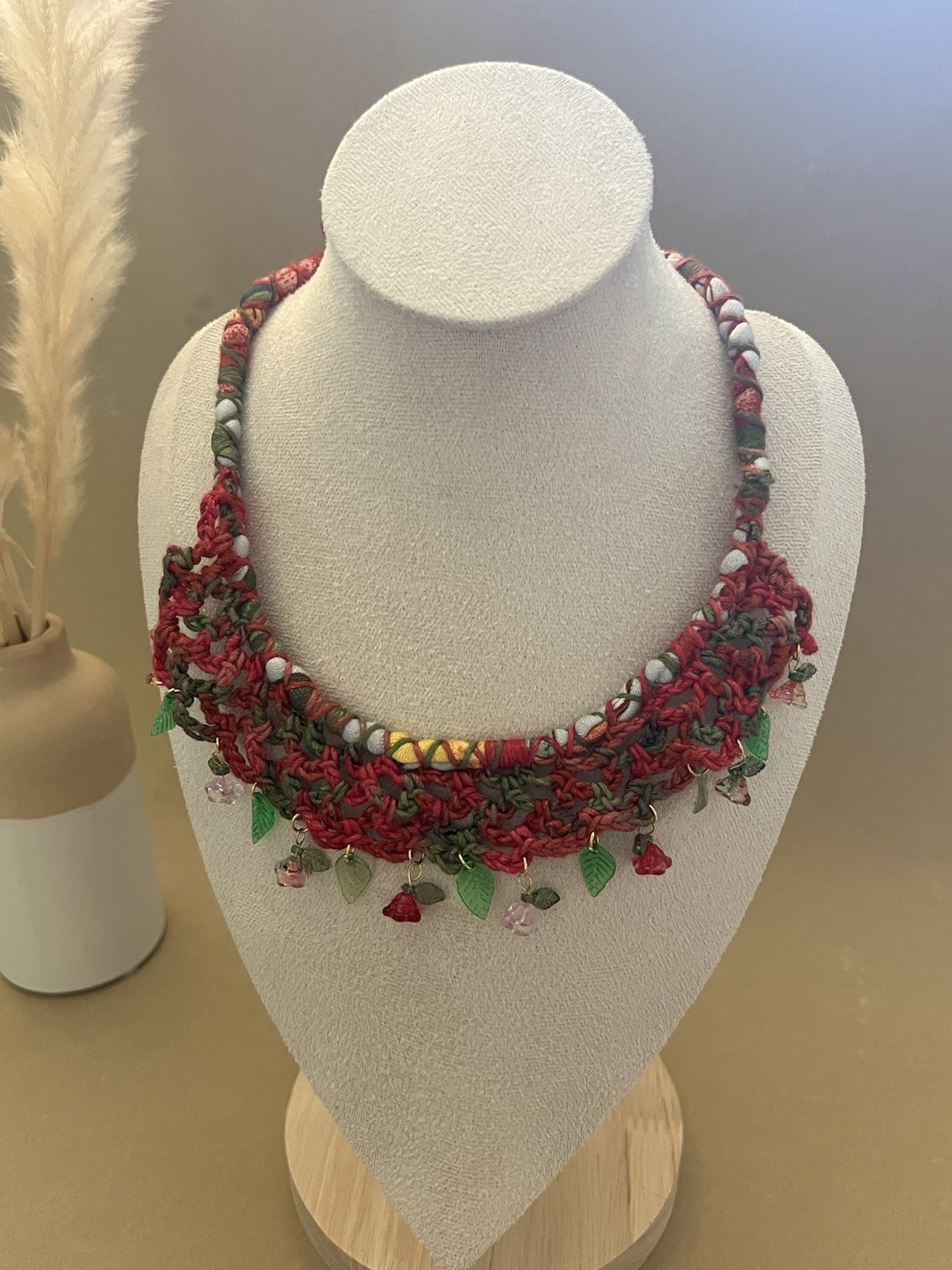 Crochet Cottagecore Floral Necklace – Artsy Coquette Necklace