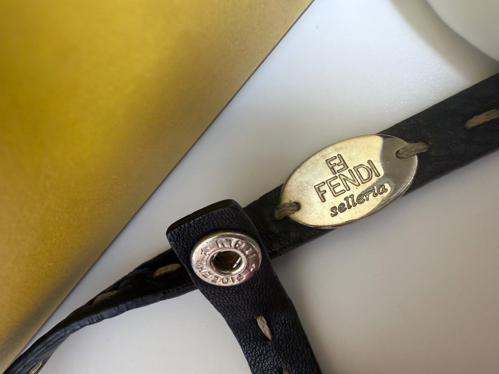 FENDI Leather Black Men’s and Brown Bracelets. 16″ Both.