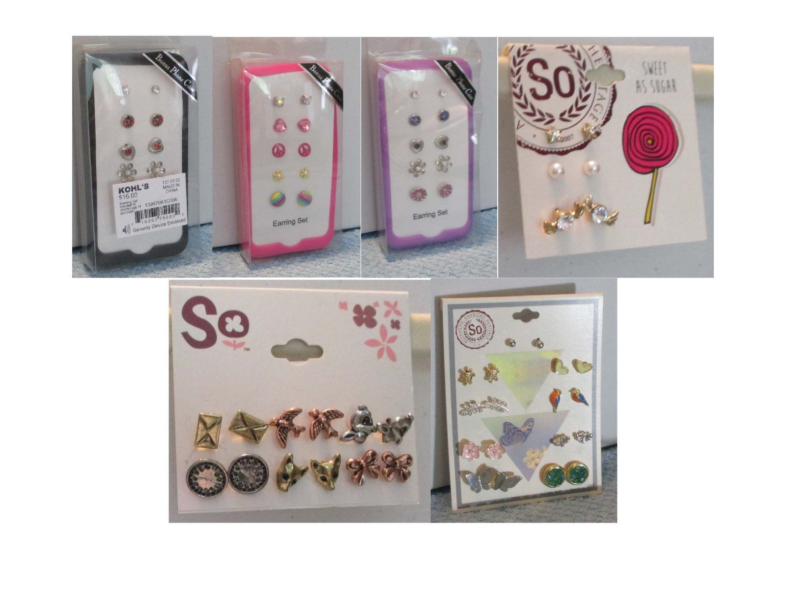 Quality Fashion Earrings Fish Hook-Lever Back- Hoops-Studs-Sets NEW 65 Options
