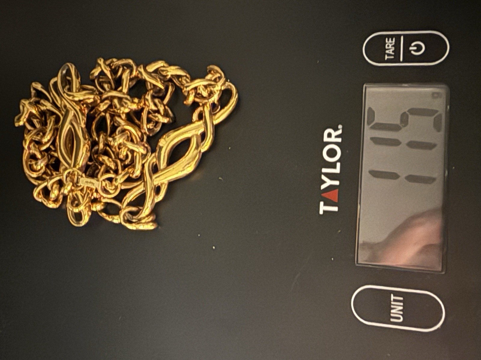 #6 Vintage Napier Gold Tone Chain Necklace Twisted Link Statement 30” no stone