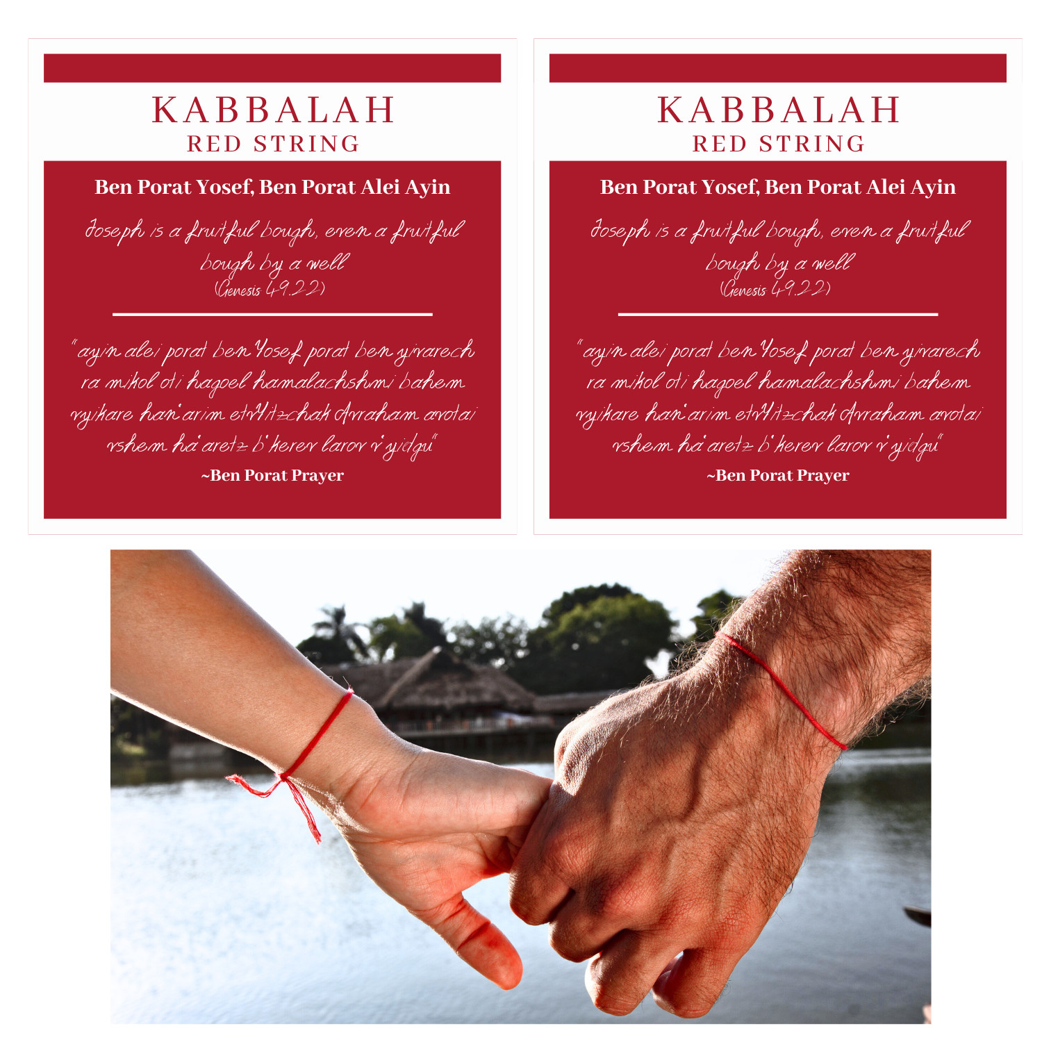 Kabbalah red string minimal bracelet good luck thread hilo rojo men women gift