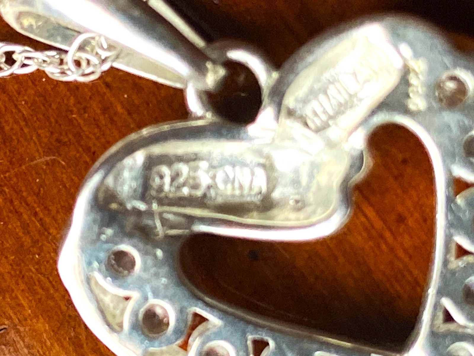 STERLING SILVER 925 HEART PENDANT AND Sterling Silver 18″ Necklace