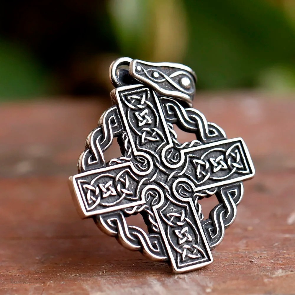 Celtic Knot Cross Necklace Stainless Steel Necklace