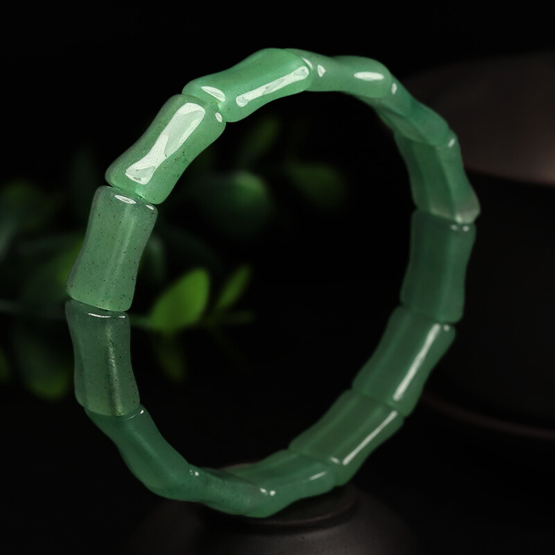 7.5″ Grade A 100% Natural Emerald Green Jade Bangle Bracelet Aventurine