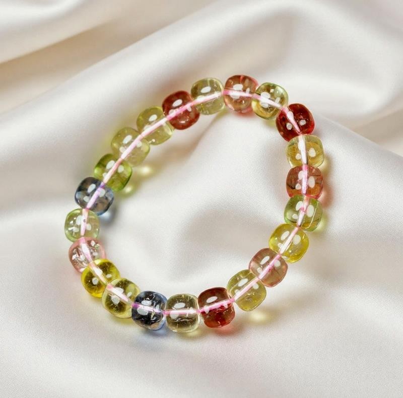 Grandma Lady Girl Women Multiple Crystal Beads Bracelet Jewelry Gift Box DD154