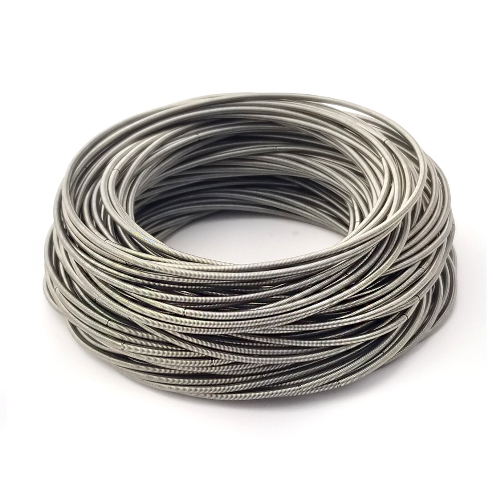 Guitar String Bracelets for Women & Girls -304 S.S. Spiral Coil-Gray-2mm-100pcs