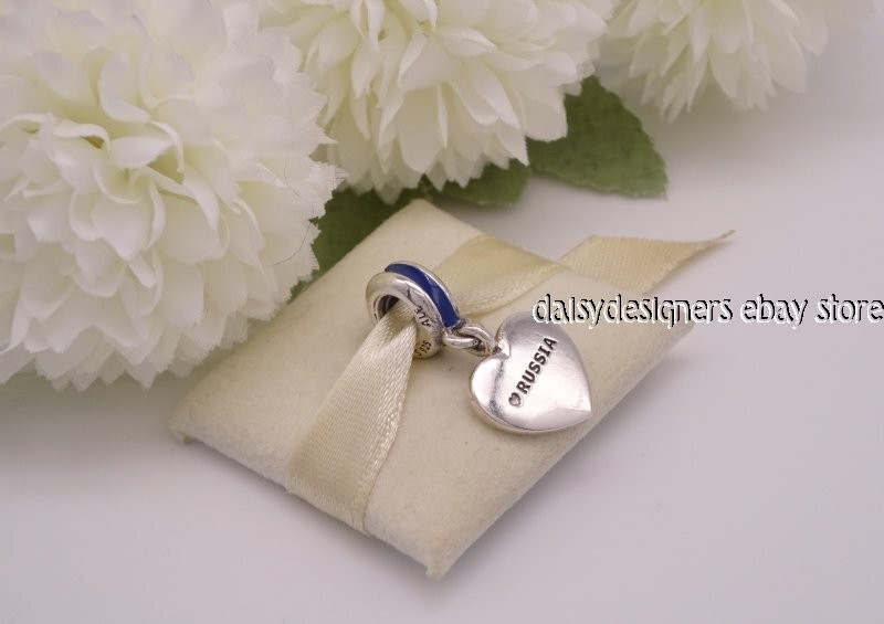 Authentic Pandora Russia Flag Charm 791549ENMX Retired