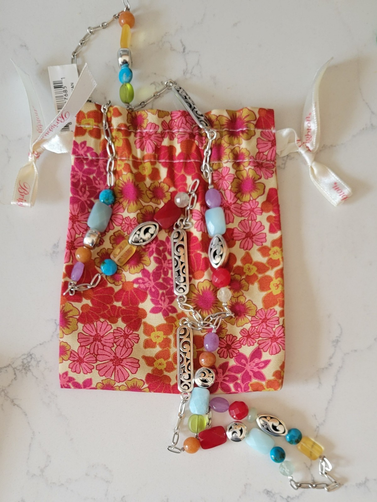 NWT Brighton CONTEMPO Splash Necklace & Pouch