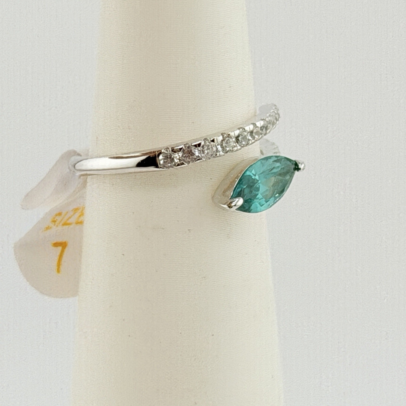 Bomb Party Sterling Club Ring Sz 7 RBP6459 Paraiba Tourmaline on .925 Silver