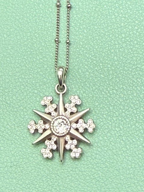 NWTag Brighton HALO ICE STARLIGHT Snowflake Star Necklace MSRP $52