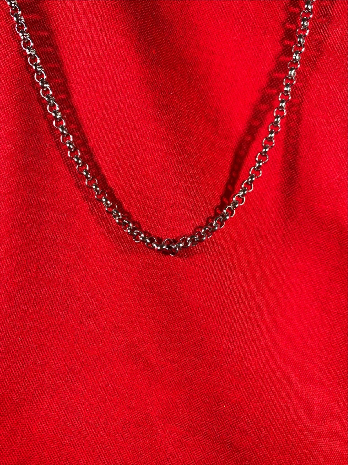 16 INCH GOLD, SILVER,BLACK PLATED 3MM ROLO LINK STAINLESS STEEL CHAIN-USA SELLER