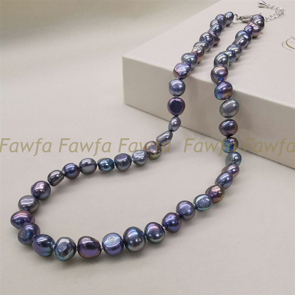 Genuine 6-7/7-8/8-9/9-10mm Natural Multicolor Freshwater Baroque Pearl Necklace