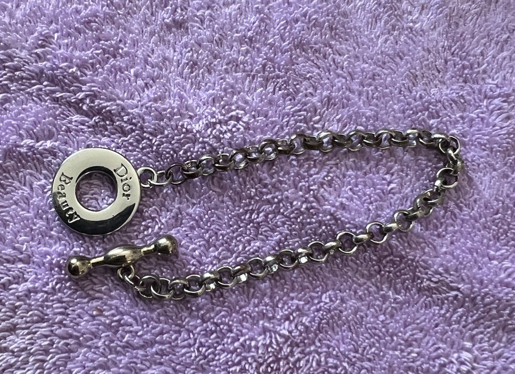 Christian Dior Beauty Rolo Link Silver Bracelet